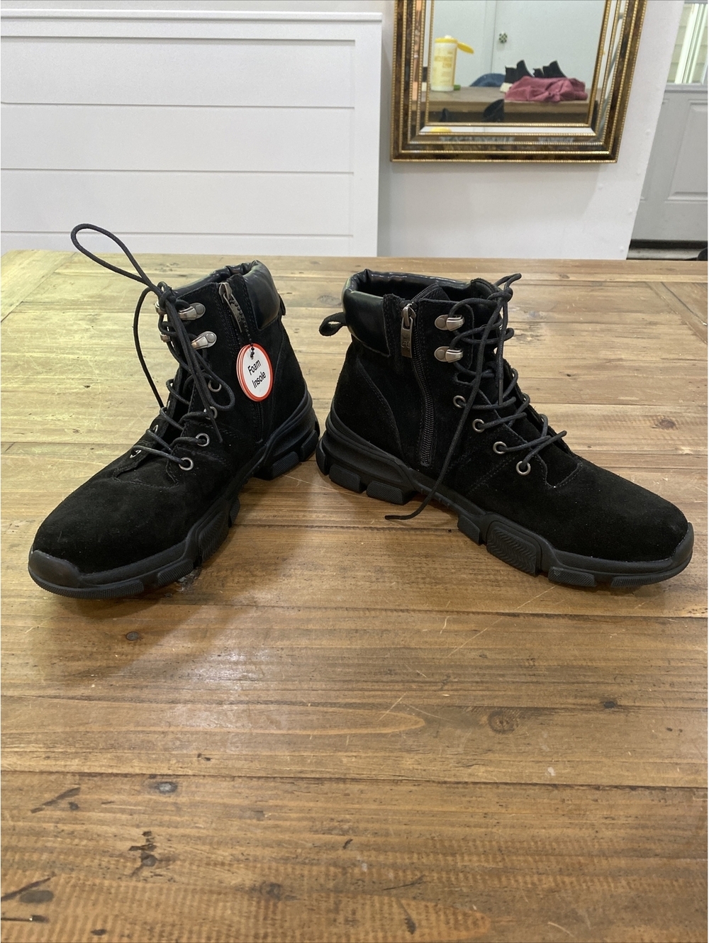 Rocky Mountain Womens Black Waterproof Lace Up Side Zip Winter Boot Shoes 10